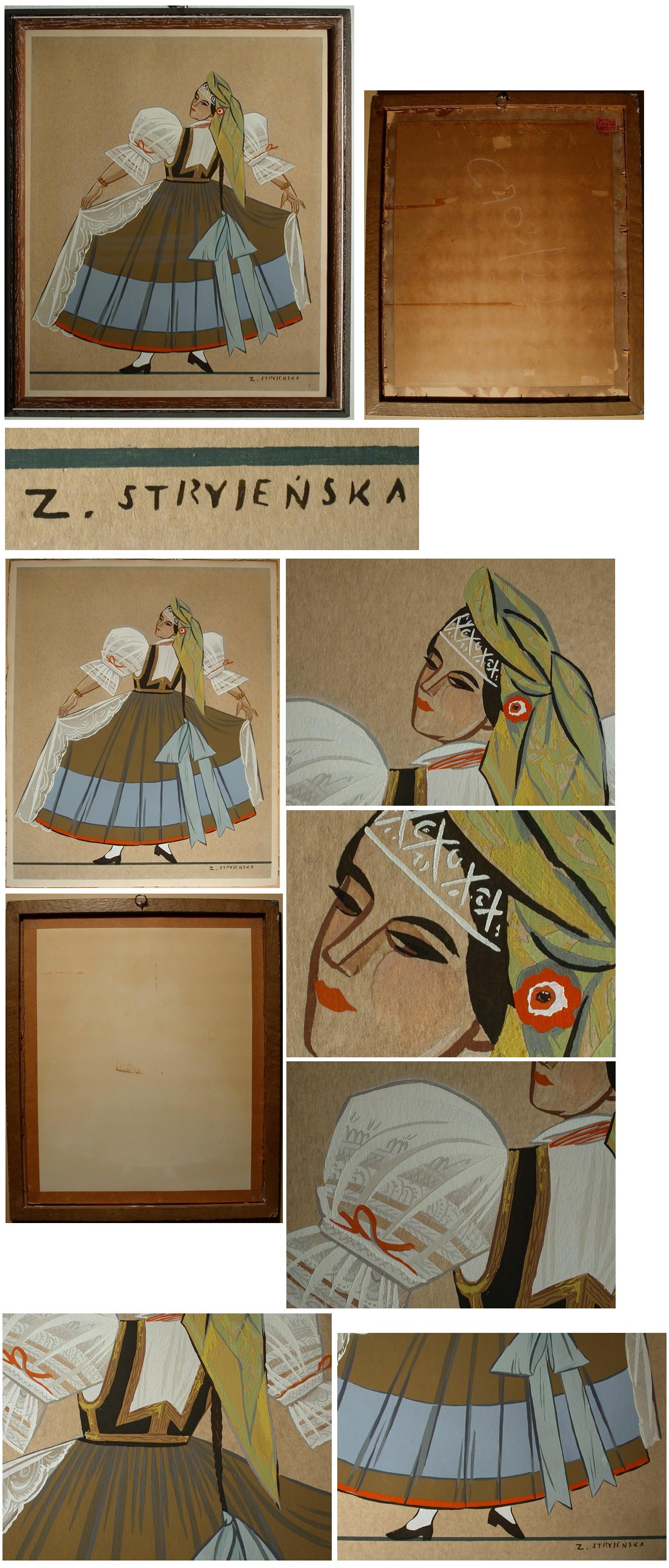 Zofia STRYJENSKA (18911976) Frau im Trachtenkleid Polen eBay